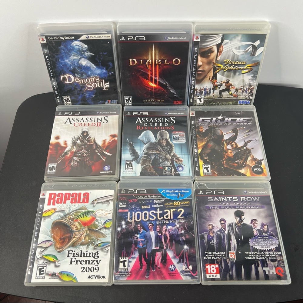 PlayStation 3 PS3 Bundle Lot of 9 Video Games (Diablo Assassin's Creed)
